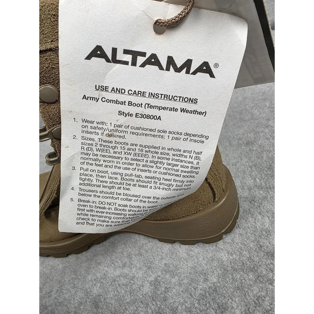 Altama Boots Mens Size 5‎ Brown Tan Gore-Tex Army Combat Temperate Weather